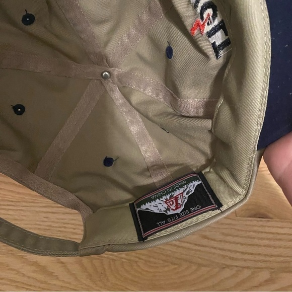 Vintage Megavolt Strapback Tan Hat Electrocycles Disney Darkwing Duck Tan Blue - Picture 6 of 10